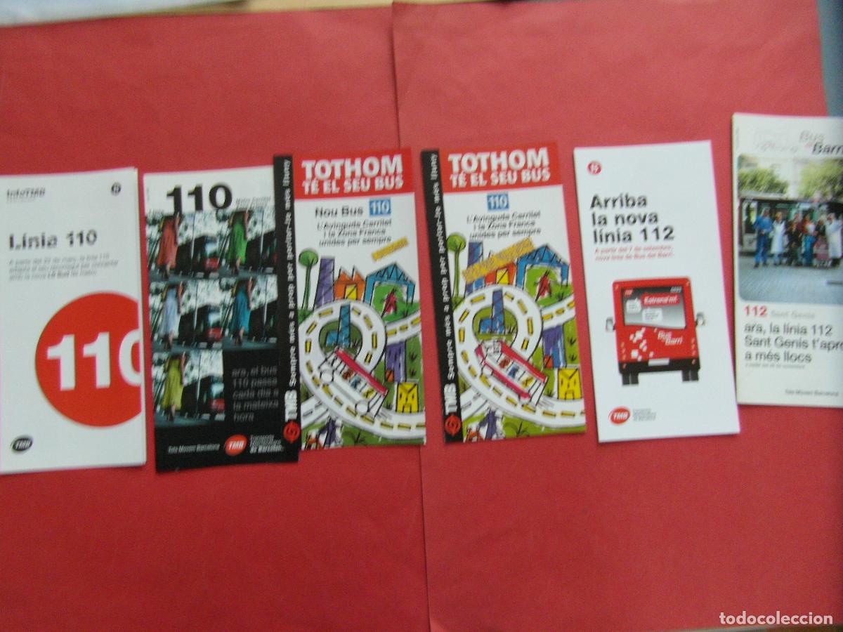 Coleccionismo billetes de transporte: REF: BCN100 BARCELONA AUTOBUSES 6 TRIPTICO 110 112 PLANO PARADA HORARIO LEEINT