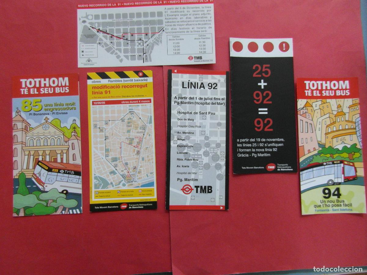 Coleccionismo billetes de transporte: REF: BCN100 BARCELONA AUTOBUSES 6 TRIPTICO 85 91 92 (25) 94 PLANO PARADA HORARIO LEEINT