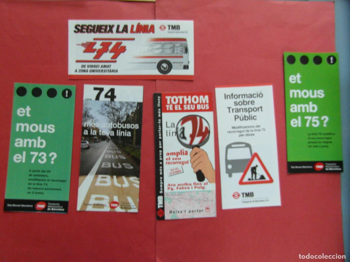 Coleccionismo billetes de transporte: REF: BCN100 BARCELONA AUTOBUSES 6 TRIPTICO 73 74 75 PLANO PARADA HORARIO LEEINT