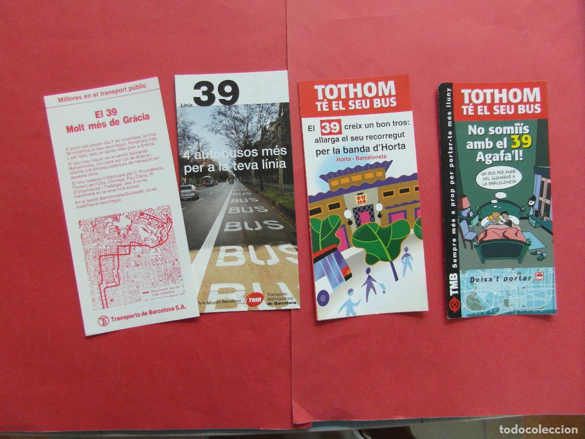 Coleccionismo billetes de transporte: REF: BCN100 BARCELONA AUTOBUSES 4 TRIPTICO 39 PLANO PARADA HORARIO LEEINT