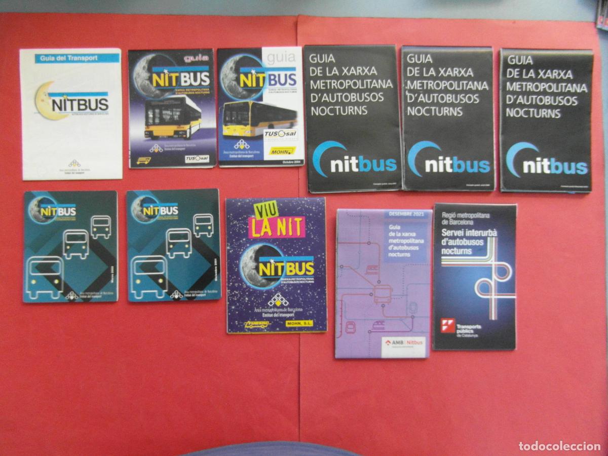 Coleccionismo billetes de transporte: REF: BCN100 - LOTE 11 PLANOS DIFERENTES NITBUS AMB TUSGSAL BADALONA MOHN TUBSAL LEEINT