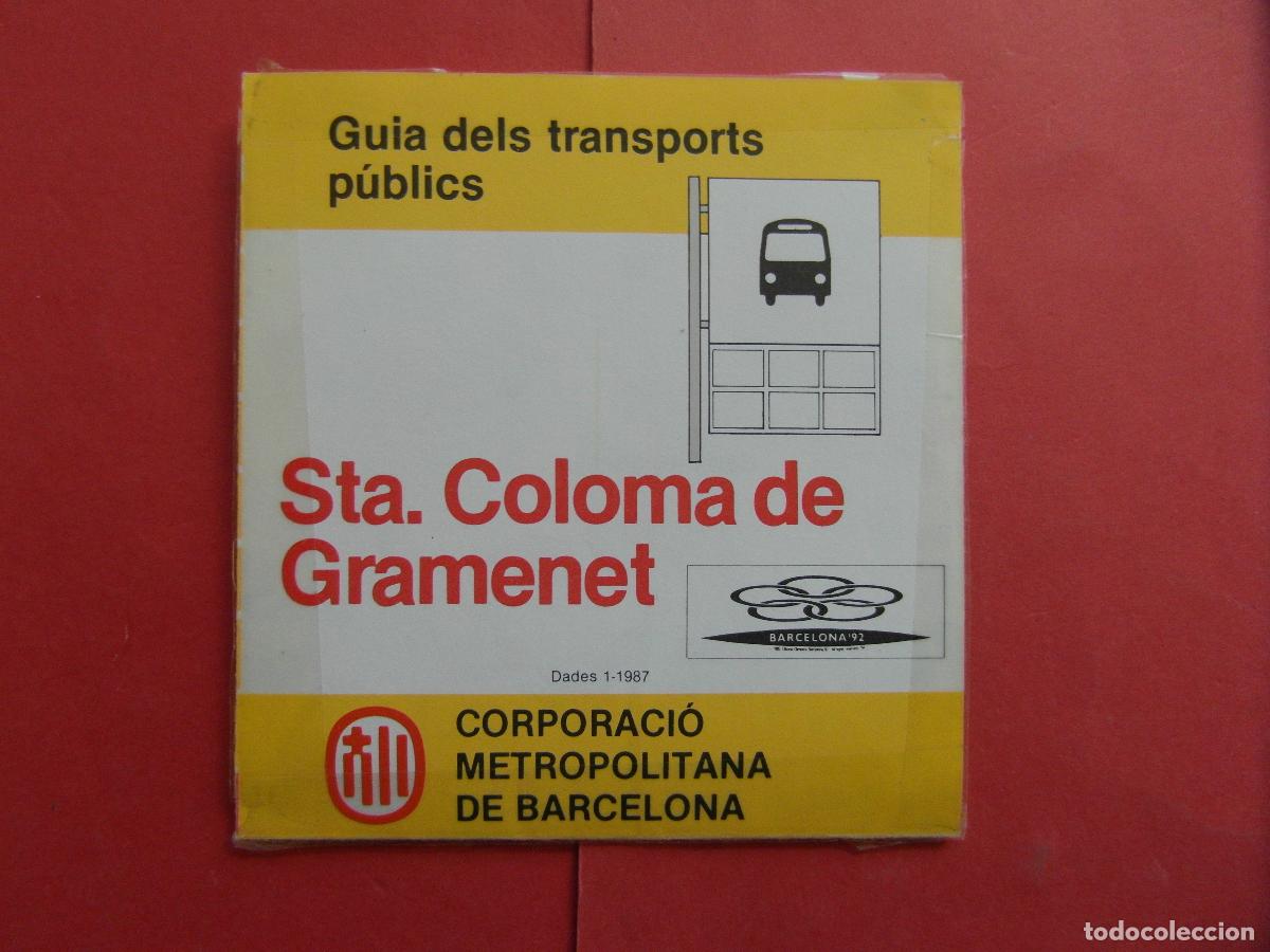 Colecionismos Bilhetes de Transporte: REF: BCN100 1 PLANO TRANSPORTE SANTA COLOMA GRAMANET 1-1987 CMB CORPORACION METROPOLITANA BARCELONA