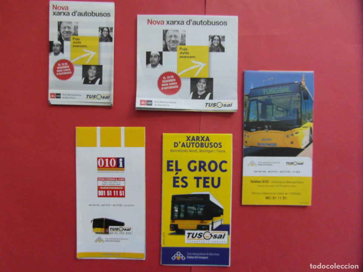 Coleccionismo billetes de transporte: REF: BCN100 5 PLANO BADALONA TUSGSAL DIFERENTE - BARCELONA LEEINT