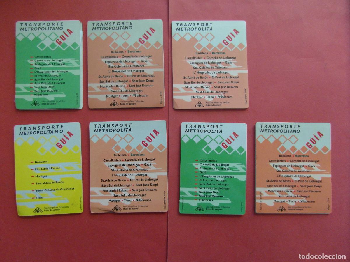 Coleccionismo billetes de transporte: REF: BCN100 7 PLANO TRASNPORTE GUIA PLANO METROPOLITANO VER A&Ntilde;OS POBLACIONES FOTOS- BARCELONA LEEINT