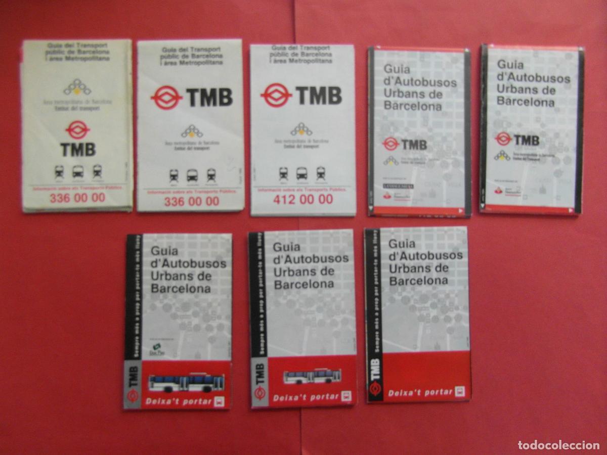 Coleccionismo billetes de transporte: REF: BCN100 8 PLANO TRANSPORTE TMB BARCELONA - DIFERENTES EDICIONES DESDE 10/1989 A 07/1999 LEEINT