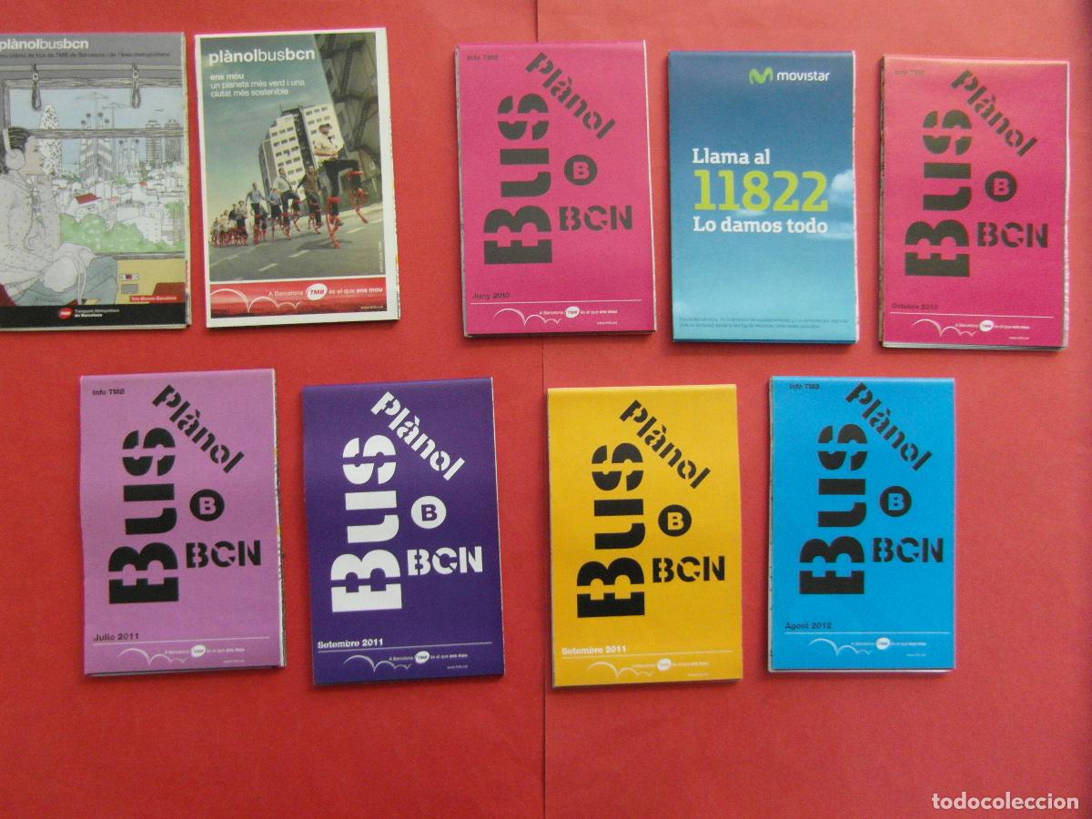 Coleccionismo billetes de transporte: REF: BCN100 9 PLANO TRANSPORTE TMB BARCELONA - DIFERENTES EDICIONES DESDE 05/2008 A 08/2012 LEEINT