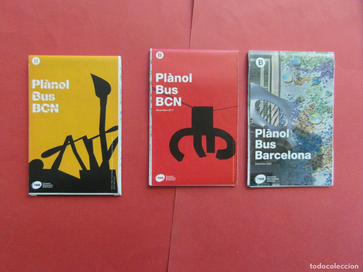 Coleccionismo billetes de transporte: REF: BCN100 3 PLANO TRANSPORTE TMB BARCELONA - DIFERENTES EDICIONES DESDE 02/2017 A 12/2022 LEEINT