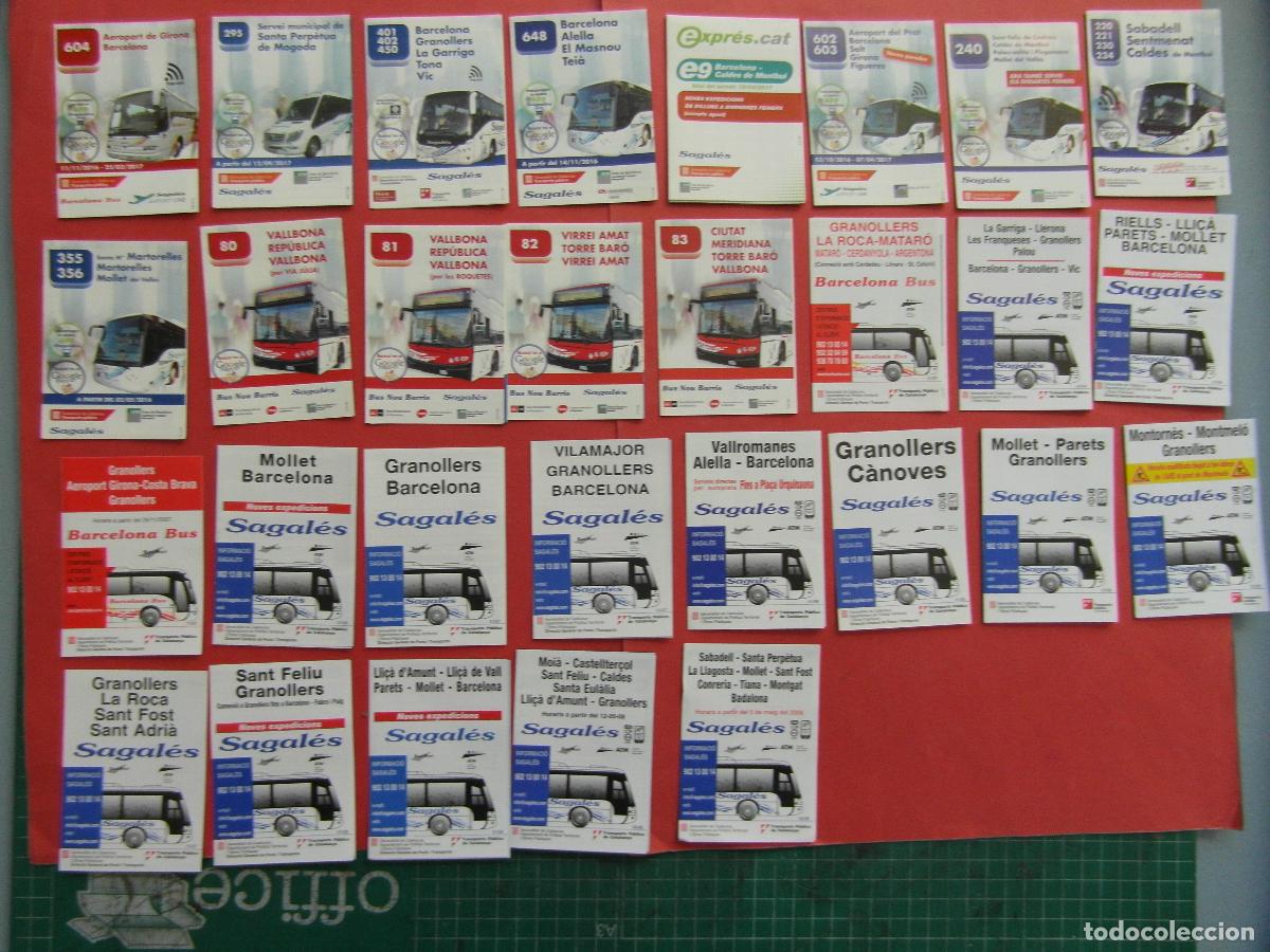 Coleccionismo billetes de transporte: REF: BCN100 29 FOLLETOS HORARIOS DIFERENTES SAGALES HORARIOS Y POBLACIONES VER FOTOS - LEEINT
