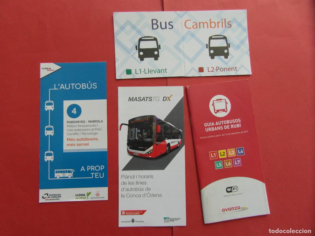 Coleccionismo billetes de transporte: REF: BCN100 5 FOLLETO HORARIOS PLANO DIFERENTE LLEIDA MOVENTIS MASATSTG DX CONCA ODENA RUBI CAMBRILS