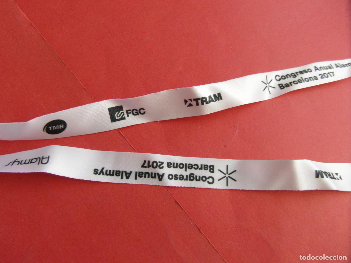 Coleccionismo billetes de transporte: REF: MER100 - TEMA TRANSPORTE - 1 PORTA TARJETAS AL CUELLO CONGRESO ALAMYS 2017 TMB FGC TRAM LEEINT