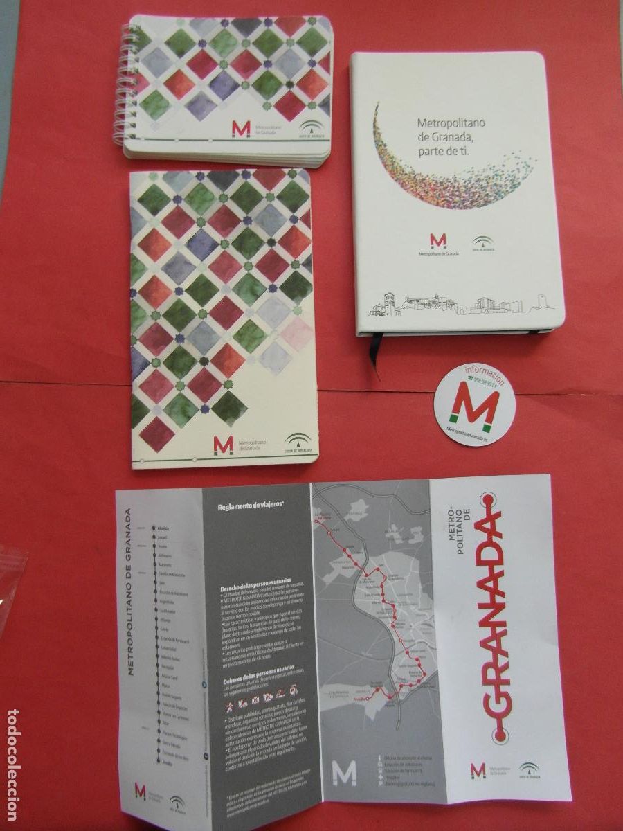 Coleccionismo billetes de transporte: REF: MER100 - TEMA TRANSPORTE LIBRETAS Y MATERIAL DIVERSO METRO DE GRANADA - LEEINT
