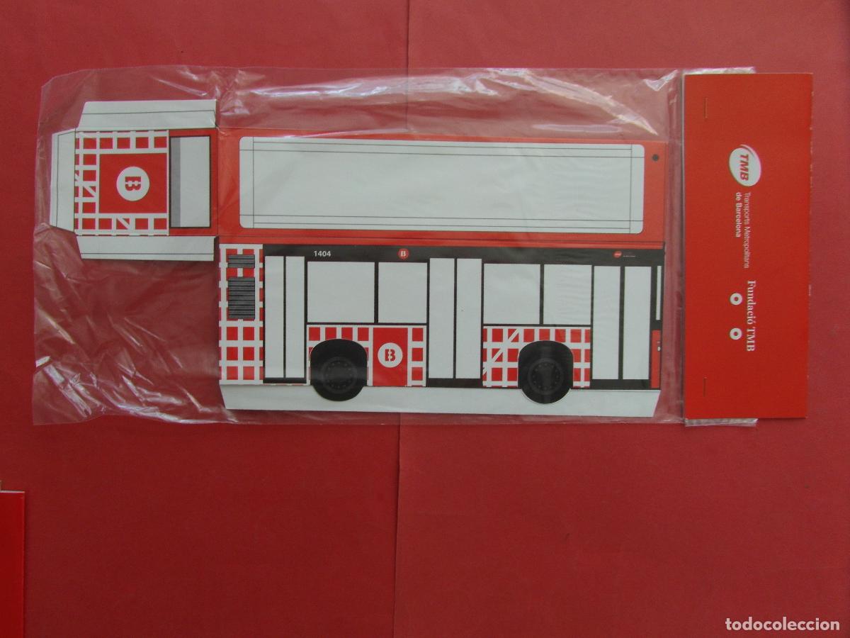 Coleccionismo billetes de transporte: REF: MER100 TEMA TRANSPORTE AUTOBUS BARCELONA RECORTABLE MONTAR - LEERINT