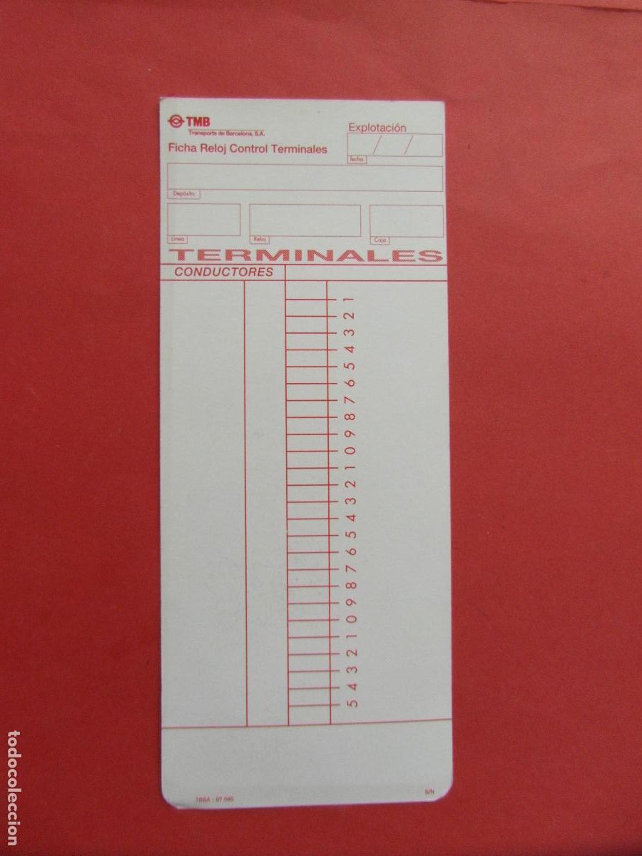 Coleccionismo billetes de transporte: REF: BCN100 COL. TRANSPORTE 1 FICHA MARCAR RELOJ EN TERMINAL A&Ntilde;O 2000 DE BARCELONA- LEERINT