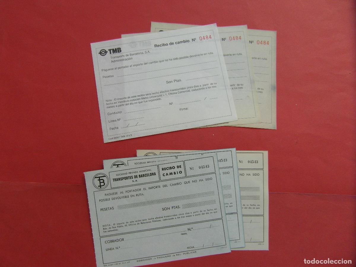 Coleccionismo billetes de transporte: REF: BCN100 COL. TRANSPORTE 2 IMPRESO RECIBO CAMBIOS EN RUTA BILLETES TRANVIAS DE BARCELONA LEEIN