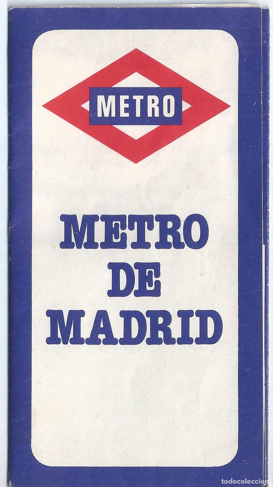Coleccionismo billetes de transporte: Antiguo plano del Metro de Madrid (1979)
