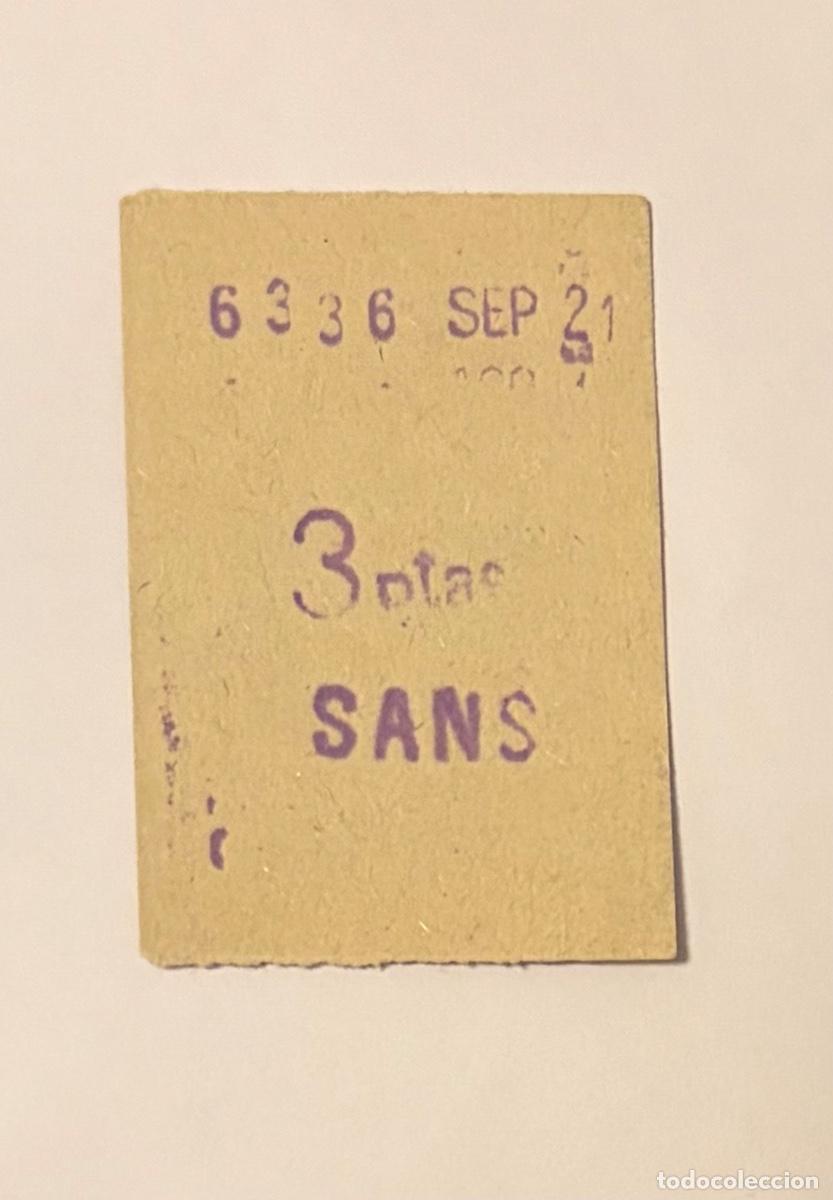 Coleccionismo billetes de transporte: BILLETE DEL FERROCARRIL METROPOLITANO -- METRO DE BARCELONA - SANS