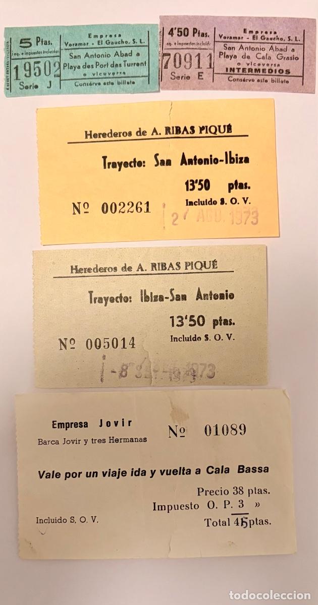 Coleccionismo billetes de transporte: LOTE BILLETES AUTOBUS IBIZA - DIFERENTES RECORRIDOS - A&Ntilde;OS 70