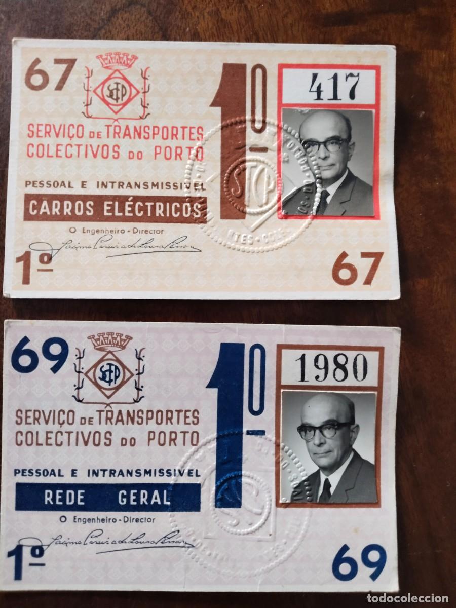Sammeln von Fahrkarten: Pareja de Carnets Servi&ccedil;o de Transportes Colectivos do Porto. 1967 y 1969. Carros el&eacute;ctricos.