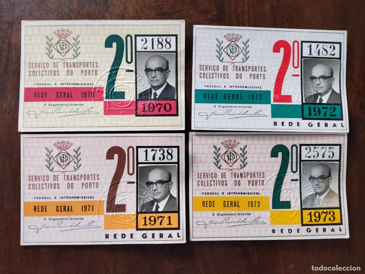 Sammeln von Fahrkarten: 4 Carnets Servi&ccedil;o de Transportes Colectivos do Porto. Rede General a&ntilde;os 1970, 71, 72 y 73.