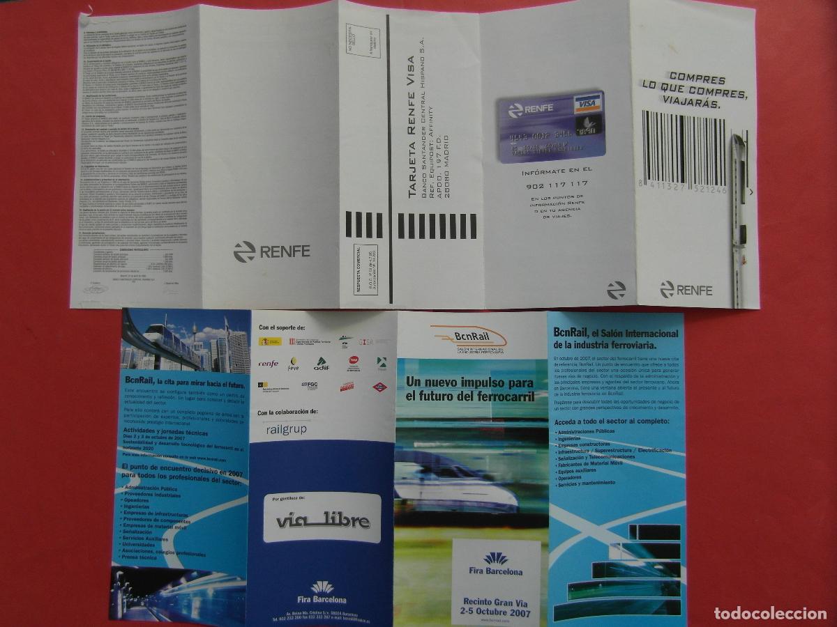 Coleccionismo billetes de transporte: 2 FOLLETOS - TARJETA RENFE - BCNRAIL 2007