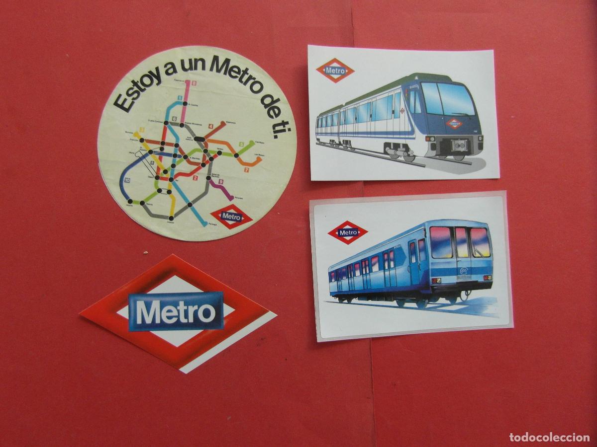 Coleccionismo billetes de transporte: LOTE 4 PEGATINAS NUEVAS SIN USAR DEL METRO DE MADRID
