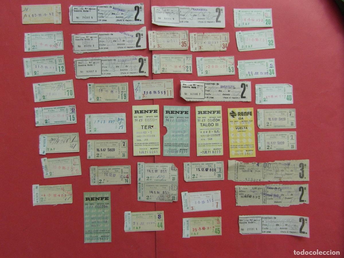 Coleccionismo billetes de transporte: LOTE 40 BILLETES RENFE DIFERENTES VER FOTOS PARA CONTARLOS Y DETALLE DE LOS BILLETES
