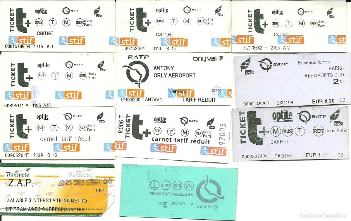 Coleccionismo billetes de transporte: Billetes del Metro de cart&oacute;n antiguos del extranjero - 11 diferentes