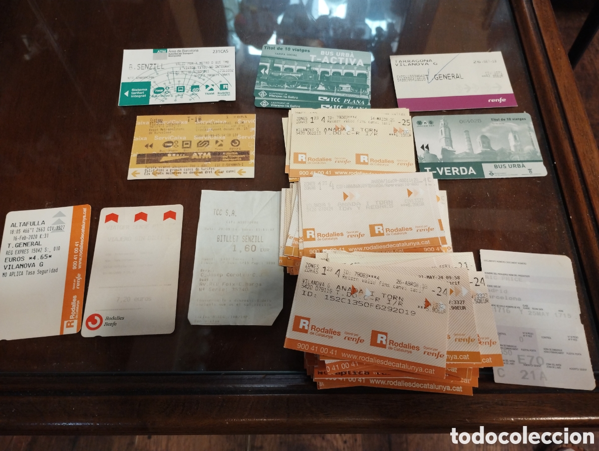 Coleccionismo billetes de transporte: Lote de 86 billetes de trasporte