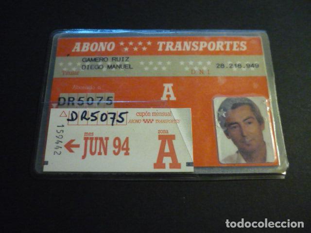 Coleccionismo billetes de transporte: MADRID ABONO TRANSPORTES Y CUPON ZONA A 1994