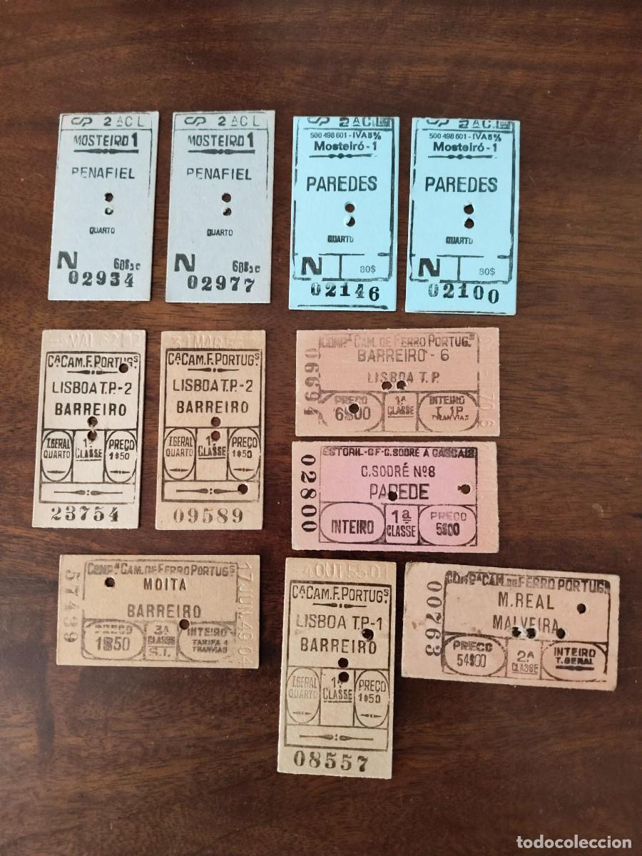 Coleccionismo billetes de transporte: 11 billetes ferroviarios. Companhia Caminos de Ferro Portugueses. Portugal. Antiguos.