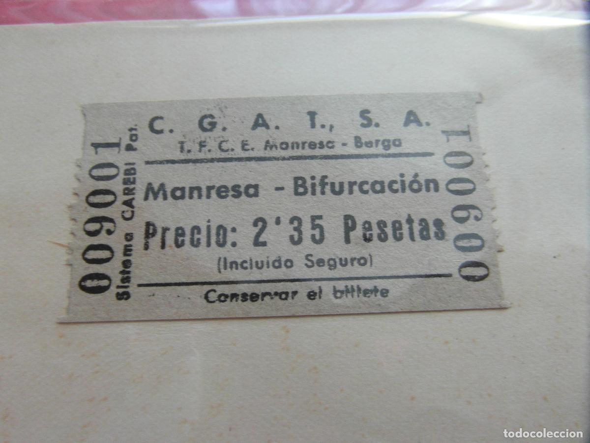 Coleccionismo billetes de transporte: BILLETE C.G.A.T., S.A. Compa&ntilde;&iacute;a General Autobuses Transportes S.A. MANRESA BIFURCACIONT.F.C.E. BERGA