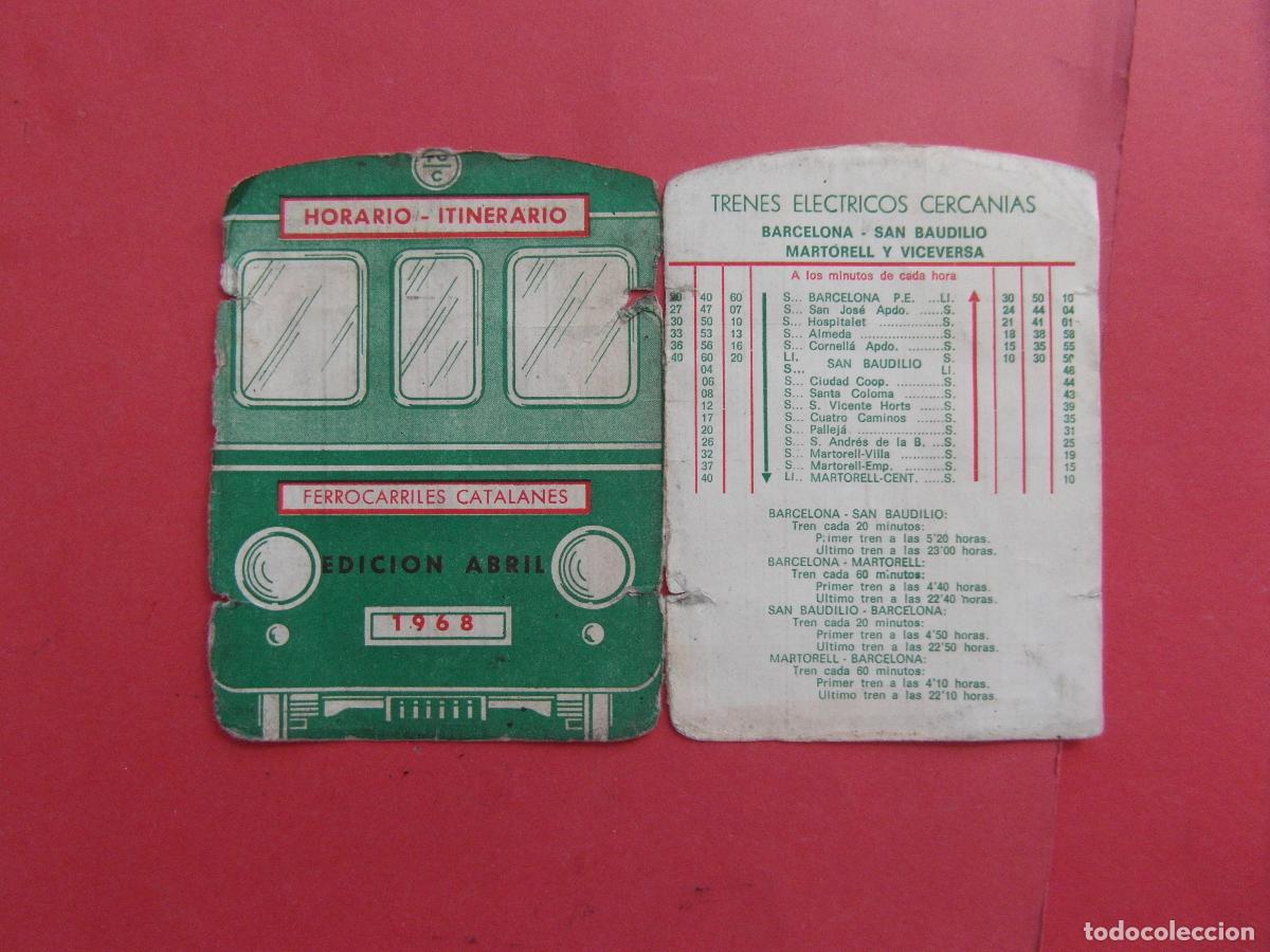 Coleccionismo billetes de transporte: FERROCARRILES CATALANAS 1968 EDICION ABRIL HORARIOS