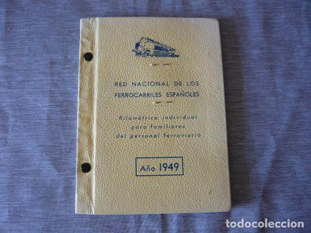 Coleccionismo billetes de transporte: FERROCARRILES ESPA&Ntilde;OLES BILLETE KILOMETRICO INDIVIDUAL 1949