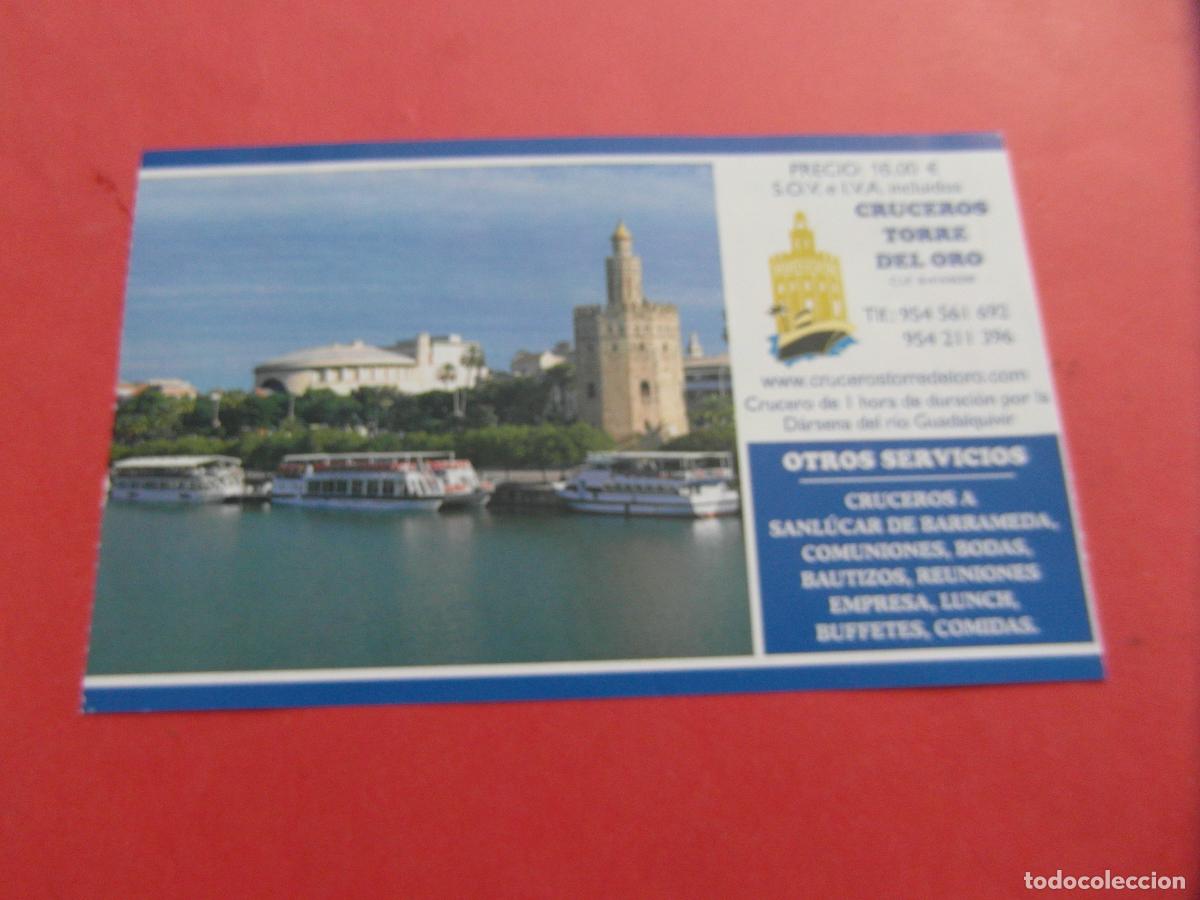 Coleccionismo billetes de transporte: BILLETE CRUCEROS TORRE DEL ORO SEVILLA GUADALQUIVIR