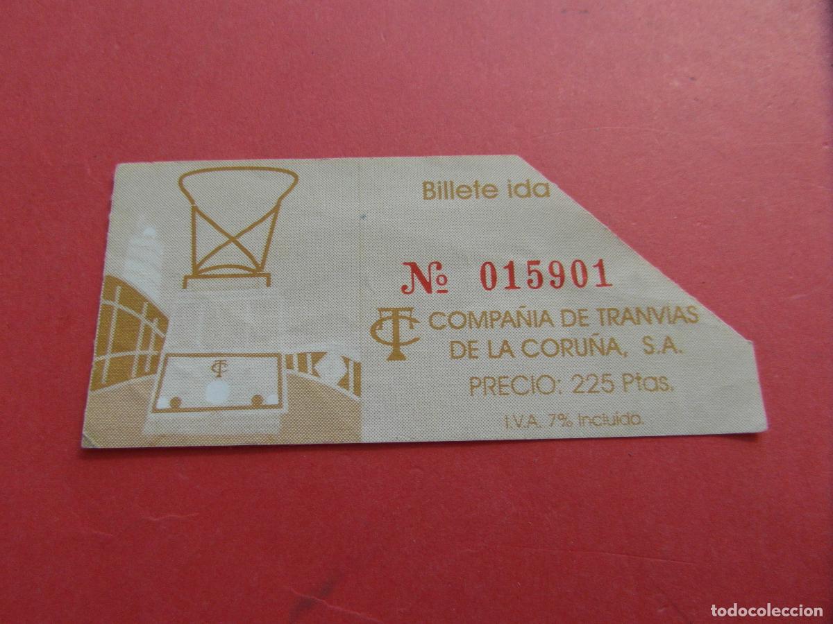 Coleccionismo billetes de transporte: BILLETE COMPA&Ntilde;IA TRANVIAS DE LA CORU&Ntilde;A S.A.