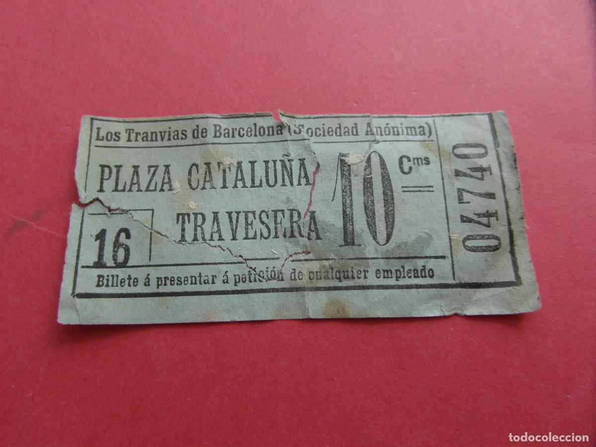Coleccionismo billetes de transporte: BILLETE LOS TRANVIAS DE BARCELONA (SOCIEDAD ANONIMA) - CAPICUA 04740