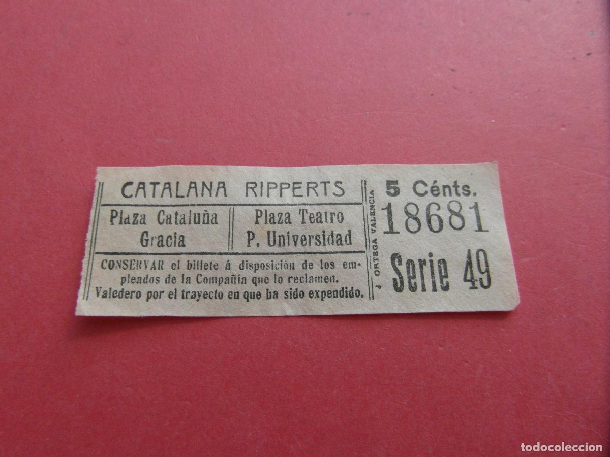 Coleccionismo billetes de transporte: BILLETE CATALANA RIPPERTS BARCELONA - CAPICUA 18681 VER FOTO TRAYECTOS