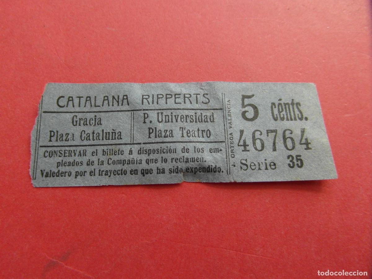 Coleccionismo billetes de transporte: BILLETE CATALANA RIPPERTS BARCELONA - CAPICUA 46764 VER FOTO TRAYECTOS