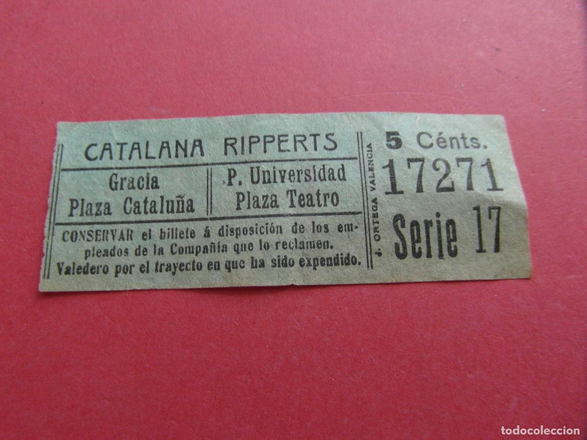 Coleccionismo billetes de transporte: BILLETE CATALANA RIPPERTS BARCELONA - CAPICUA 17271 VER FOTO TRAYECTOS