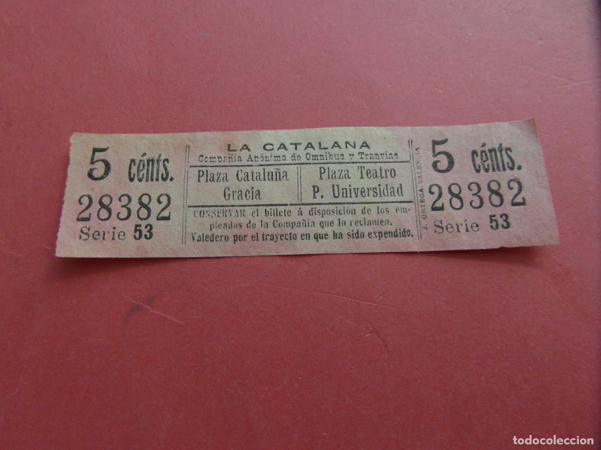 Coleccionismo billetes de transporte: BILLETE la CATALANA BARCELONA OJO Largo - CAPICUA 28382 VER FOTO TRAYECTOS