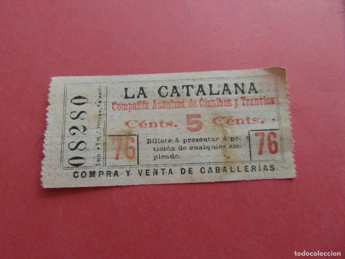 Coleccionismo billetes de transporte: BILLETE la CATALANA BARCELONA - CAPICUA 08280 VER FOTO TRAYECTOS