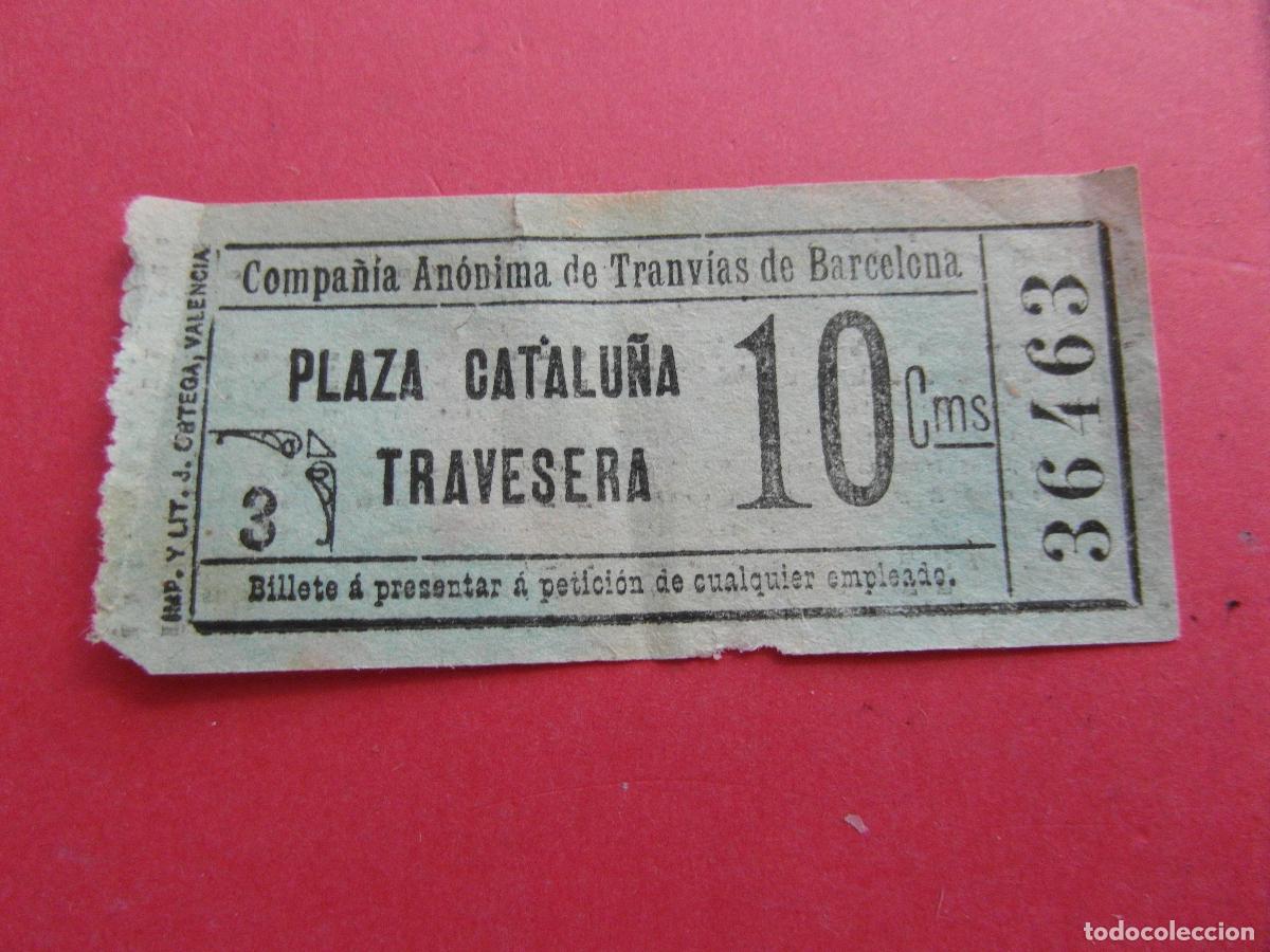 Coleccionismo billetes de transporte: BILLETE COMPA&Ntilde;IA ANONIMA DE TRANVIAS BARCELONA CAPICUA 36463 VER FOTO DISTINTOS IMPRESORES TRAYECTOS