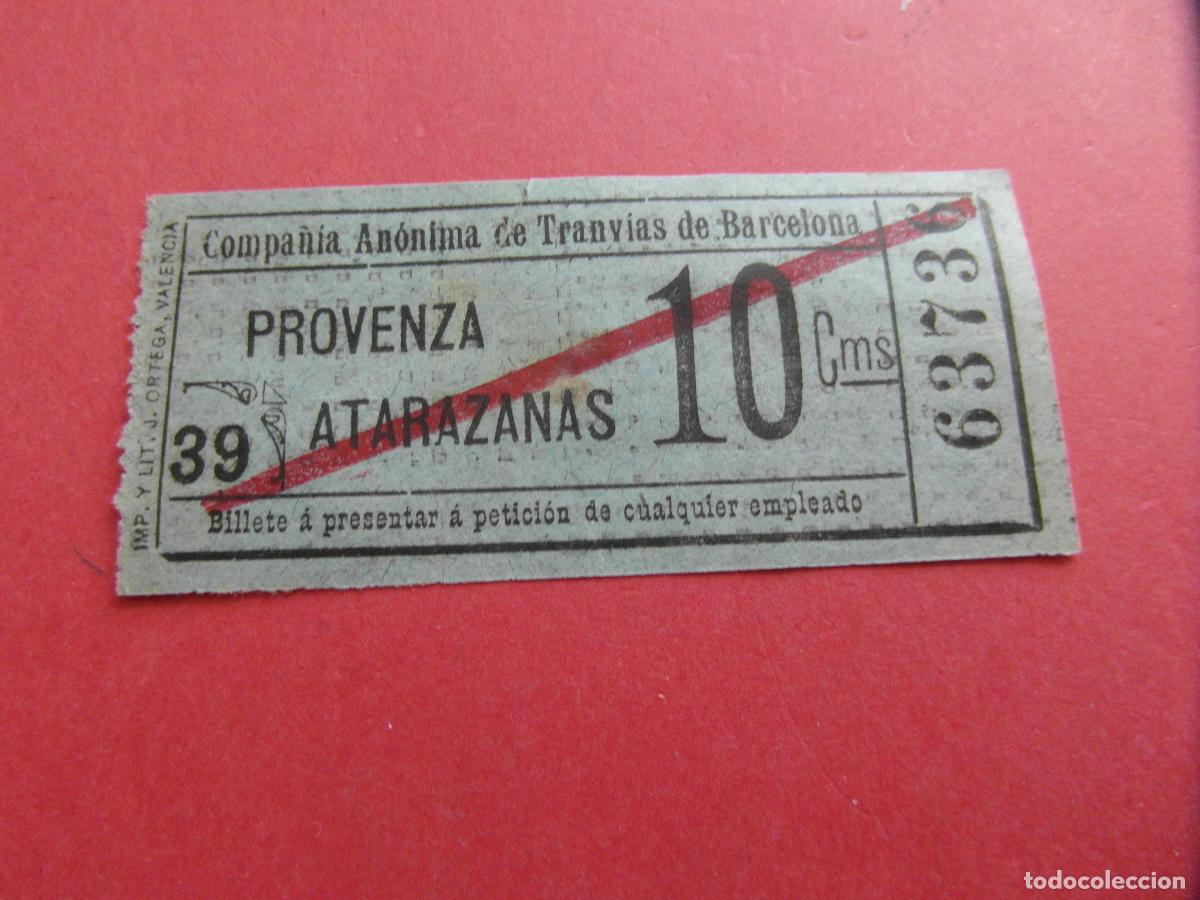 Coleccionismo billetes de transporte: BILLETE COMPA&Ntilde;IA ANONIMA DE TRANVIAS BARCELONA CAPICUA 63736 VER FOTO DISTINTOS IMPRESORES TRAYECTOS