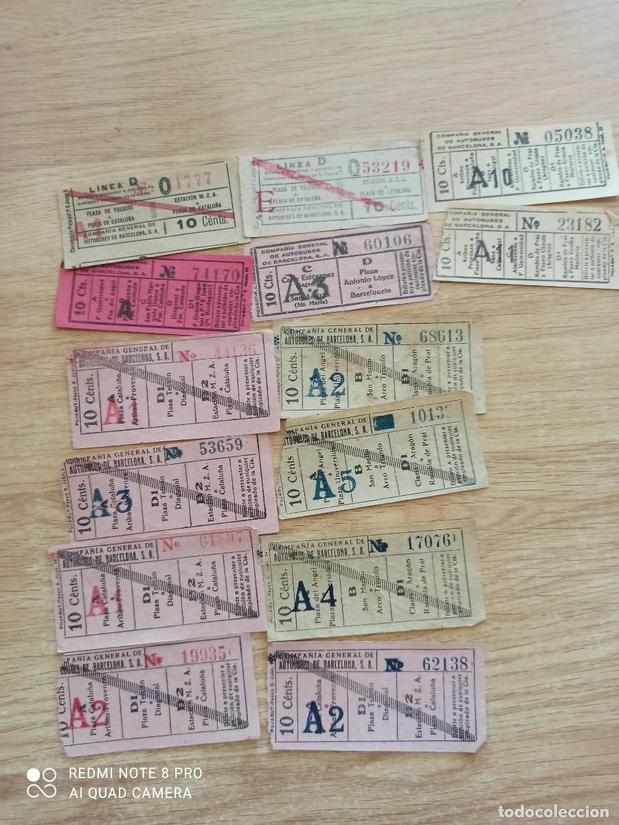 Coleccionismo billetes de transporte: Autobuses Barcelona. A&ntilde;os 20-30
