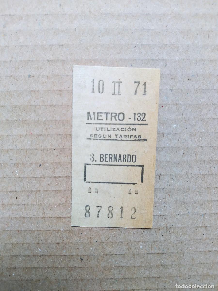 Coleccionismo billetes de transporte: 1 BILLETE DE METRO DE MADRID 10 FEBRERO 1971 71 ESTACION DE SAN BERNARDO VER FOTOS