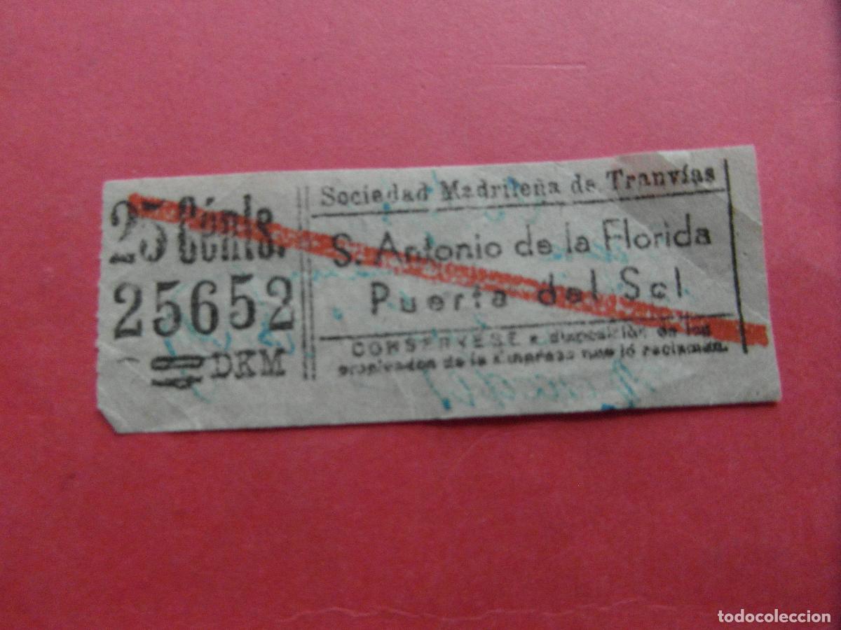 Coleccionismo billetes de transporte: REF: TRMAD_SMT - S.M.T. SOCIEDAD MADRILE&Ntilde;A DE TRANV&Iacute;AS - MADRID 25652 CAPICUA LEEINTER Y TRAY 1948