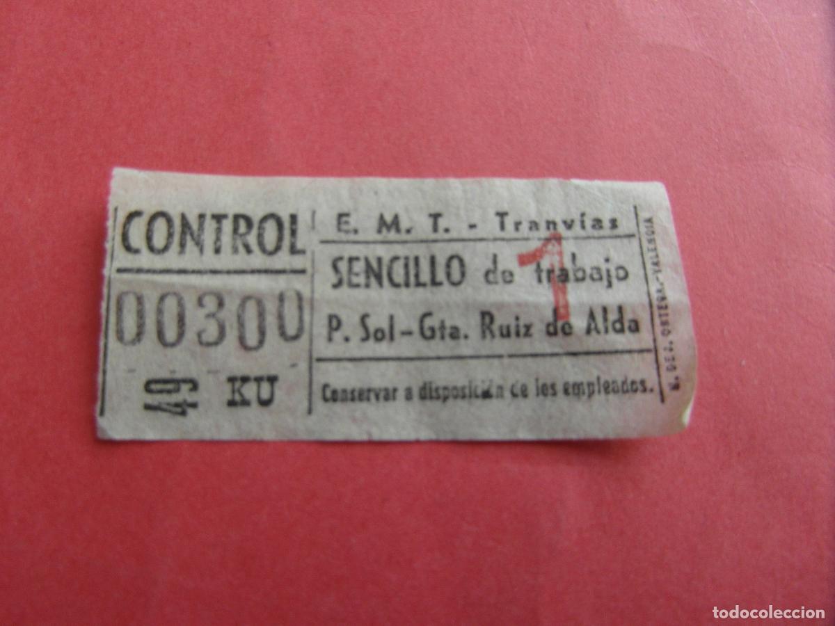 Coleccionismo billetes de transporte: TRMAD_EMT_TRAN - EMPRESA MUNICIPAL DE TRANSPORTE TRANV&Iacute;AS - MADRID 00300 CAPICUA LEEINTER Y TRAY