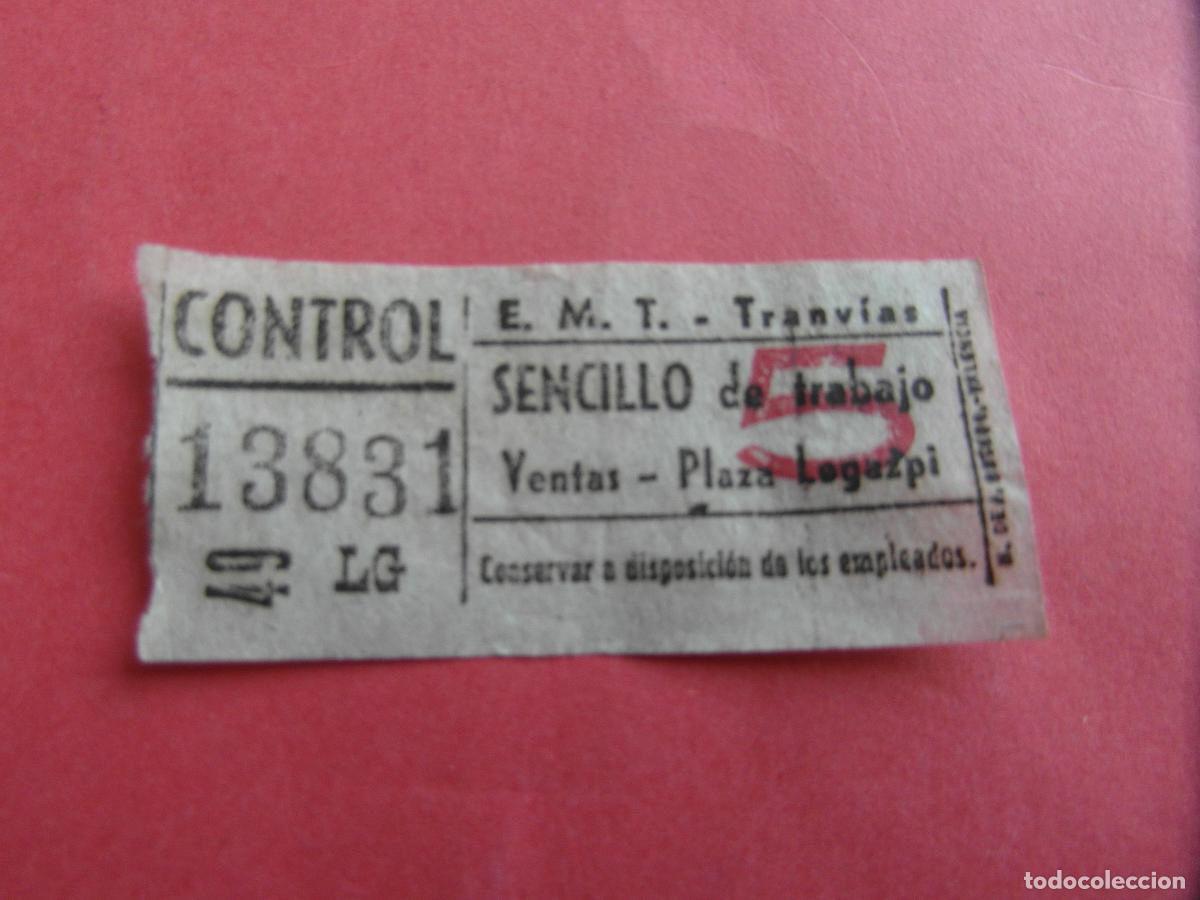 Coleccionismo billetes de transporte: TRMAD_EMT_TRAN - EMPRESA MUNICIPAL DE TRANSPORTE TRANV&Iacute;AS - MADRID 13831 CAPICUA LEEINTER Y TRAY