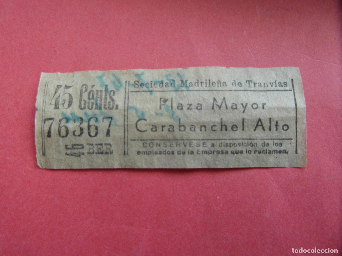 Coleccionismo billetes de transporte: TRMAD_SMT - SOCIEDAD MADRILE&Ntilde;A DE TRANV&Iacute;AS - MADRID 76367 CAPICUA LEEINTER Y TRAY 1947