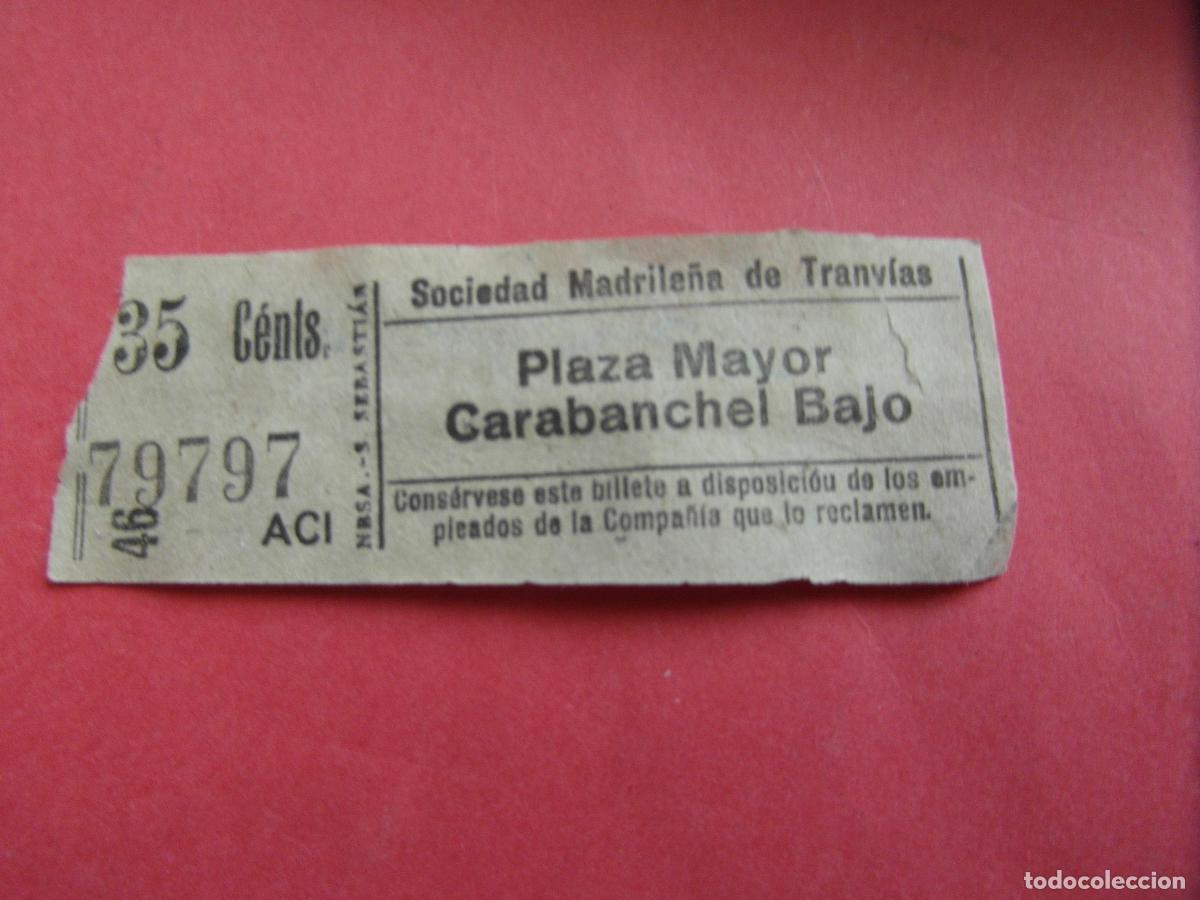 Coleccionismo billetes de transporte: TRMAD_SMT - SOCIEDAD MADRILE&Ntilde;A DE TRANV&Iacute;AS - MADRID 79797 CAPICUA LEEINTER Y TRAY 1947